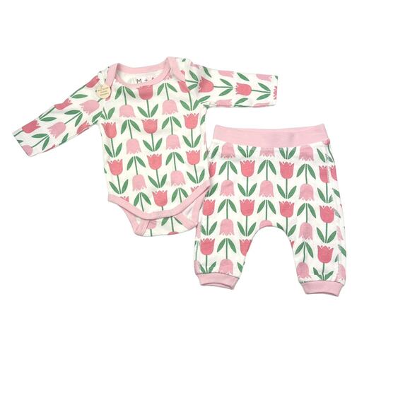 Monica + Andy Other - NEW Monica + Andy Organic Tulips Bodysuit & Pants Set